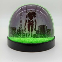 Cadre photo de boule à neige en acrylique de taille personnalisée Sanlead 4*6 sérigraphie logo personnalisable modèle de conception de paillettes d'eau liquide