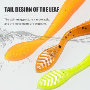 Mồi câu giả mềm LUSHAZER 10 cái/túi, chất liệu nhựa mềm TPE, nổi, 85mm, 2g, dùng cho nước ngọt và nước mặn, câu cá Bass, cá hồi - Product Image 4