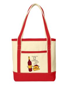 Sac fourre-tout en toile épaisse 12OZ avec poche avant, personnalisable avec logo, pour cadeaux promotionnels d'Halloween, sac fourre-tout bateau bicolore moyen pour usage quotidien - Product Image 3