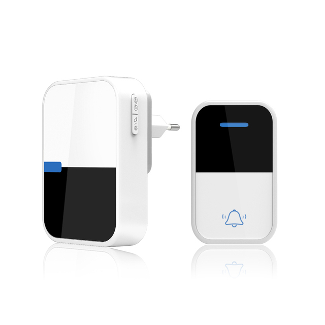 Waterproof White Color Long Distance Wireless Self-Powered No Battery Required 38 Ringtones Ring Door Bell Chimes Smart Doorbell