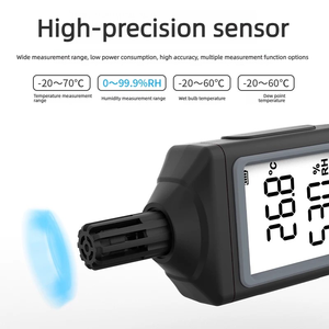 Termohigrómetro Portátil Inteligente ST8817A, Medidor de Humedad Industrial con Sensor de Punto de <span class=keywords><strong>Rocío</strong></span>, Bulbo Húmedo y Bulbo Seco - Product Image 3