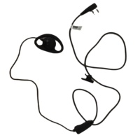 Écouteur de sécurité professionnel de type D Human Design avec PTT en ligne pour radios bidirectionnelles Kenwood TK250 TK2100 TK360
