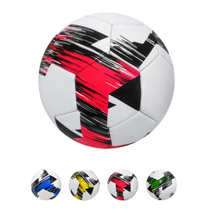 Ballon de football <span class=keywords><strong>en</strong></span> PVC taille 5, durable, intérieur/extérieur, pour adultes, élèves du primaire/secondaire, multicolore, personnalisation du logo OEM - Product Image 1