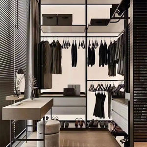 <span class=keywords><strong>Armadio</strong></span> Moderno per Camera <span class=keywords><strong>da</strong></span> <span class=keywords><strong>Letto</strong></span> a Prezzo Conveniente <span class=keywords><strong>con</strong></span> Porte Scorrevoli in Vetro, 5+ Cassetti, Struttura in Alluminio - Product Image 2