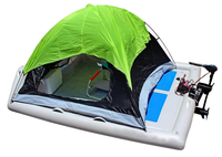 Plateforme flottante gonflable en PVC - Plateforme de baignade et de pêche pour 4 à 6 personnes au lac, à la piscine, à la plage et en camping