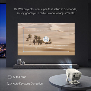 Projecteur Android Smart 4K Full HD avec <span class=keywords><strong>WiFi</strong></span> 350 ANSI Projecteur pour salle de réunion Home Cinéma et camping en plein air - Product Image 3