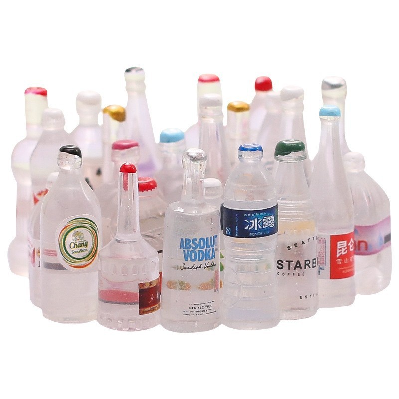 Styles mixtes de bouteilles translucides