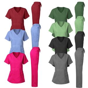 Uniforme de Hospital, ropa de trabajo de clínica de tela elástica suave, pantalones de quirófano, ropa quirúrgica, conjunto de exfoliación médica, traje para correr - Product Image 1