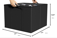 Boîte de rangement pour chaussures en tissu carrée personnalisée avec poignées, organisateur de chaussures empilable durable pour placard, boîte à chaussures pliable pour hommes et femmes