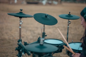 E-Force Extreme Pro Series Trống Điện Đầy Đủ Thiết Lập Electronica Âm Nhạc E Trống Độc Lập Đứng Sợi Carbon Roll-up Trống - Product Image 5