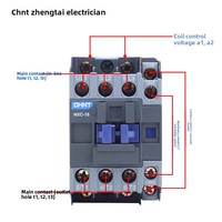 Contacteurs AC triphasés Chint Kunlun série NXC 9A/18A/25A/32A, bobine normalement ouverte/normalement fermée, 220V 380V 50/60Hz, interrupteur sur rail DIN
