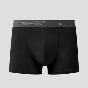 Boxers de algodón para hombre transpirables de tiro medio con logotipo de letra personalizado de alta calidad para hombre - Product Image 4