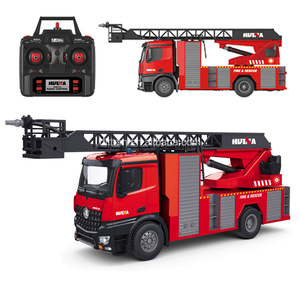 <span class=keywords><strong>Huina</strong></span> <span class=keywords><strong>1561</strong></span> 1/14 RC Jet d'eau échelle camion de pompiers 2.4G 22CH échelle de pulvérisation rotatif combat camion d'ingénierie - Product Image 1
