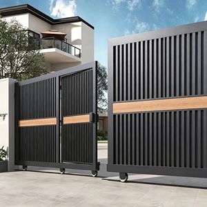 Porte coulissante électrique moderne et minimaliste en aluminium, faite à la main, pour villa, cour, garage, pliante, automatique, en alliage - Product Image 4