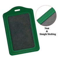 Dompet tempat kartu ID kulit PU kustom tempat kartu bisnis kartu tempat lencana nama bening dengan Logo