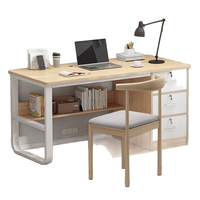 Ensemble Table et Chaise de Bureau Commercial Moderne Simple, Bureau d'Ordinateur pour Employés, Résistant aux Taches, Idéal pour Bureaux et Immeubles de Bureaux