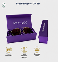 Boîte cadeau magnétique pliable, insert en velours mat doux au toucher, logo personnalisé, faible MOQ, aimant N52, emballage de luxe