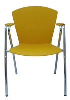 Chaise de classe d'étudiant empilable moderne à 4 pieds de haute qualité garantie Durable cadre en acier en plastique taille personnalisable chaise d'école