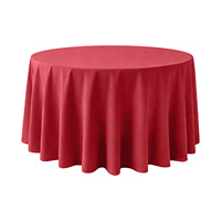 Nappe ronde en polyester solide personnalisée pour mariage, restaurant, banquet