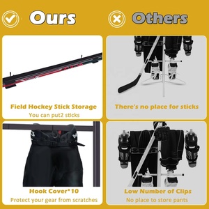 Soporte Metálico Resistente para Secar Palos <span class=keywords><strong>de</strong></span> Hockey, Equipo Deportivo, para Hockey sobre Hielo, <span class=keywords><strong>Boxeo</strong></span>, Lacrosse - Product Image 4