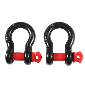 M4 D Type Shackle Marine Shackle Drop Shackles Heavy Duty Stainless Steel Black Carbon Steel Casting Bow