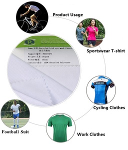 Maillot de sport en maille alvéolée 100 Polyester, tissu jacquard hautement élastique à séchage rapide - Product Image 4
