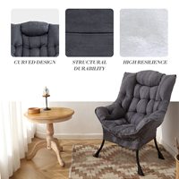 Vente en gros de fauteuil canapé moderne et doux et paresseux Fauteuil de détente confortable rembourré pour salon Fauteuil canapé à dossier haut