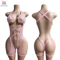 Tenue de danse exotique une pièce en diamant ELITES pour la performance, vente en gros