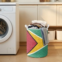Sac de rangement à cordon personnalisé avec drapeau national de la Guyane, en polyester durable, pour articles ménagers divers