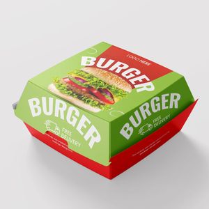 Scatola per Hamburger da Asporto OEM, in Carta Alimentare, con Logo Personalizzato, Laminazione Opaca, Riciclata, per Sushi - Product Image 1