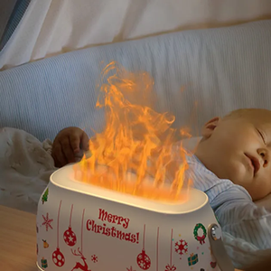 Décorations d'ambiance de Noël Effet de flamme Humidificateur muet Huile Essentielle Diffuseur d'arôme de Noël Addible - Product Image 6