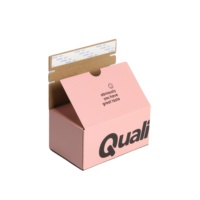Cajas de Envío Autoarmables Rosas con Logotipo Personalizado en Relieve, Ecológicas, Reciclables y de Alta Calidad para Regalos, Perfumes y Comercio Electrónico