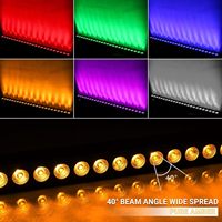Barre de lumière LED de scène PKnight, 24 LED, 96W, RGB/Blanc, contrôle DMX, activation sonore, IP65, aluminium, garantie 1 an, multi-prises, DJ