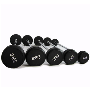 Équipement de fitness de haute qualité, équipement d'haltérophilie, haltère à tête ronde en caoutchouc, barre d'haltères incurvés - Product Image 3