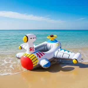 Anello Gonfiabile per Bambini con Volante e Schienale, Design Aereo, Disponibile in Magazzino, Sicuro, in PVC Anti-Perdita - Product Image 6