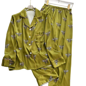 Nuovo senso avanzato di <span class=keywords><strong>pigiama</strong></span> con stampa animalier modelli primavera ed estate da donna pantaloni lunghi a maniche lunghe in seta di ghiaccio Set di due pezzi - Product Image 1