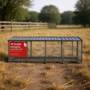 Jaula Grande para Pollos de Acero Galvanizado, Resistente, Color Antracita, Casa para Animales - Product Image 2
