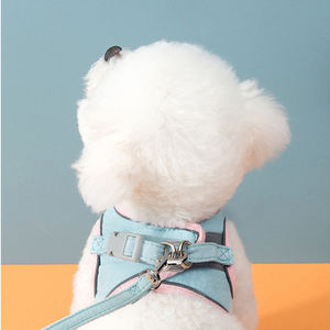 デザイナーかわいいペットハーネスリーシュセット-カスタムロゴ,Bichon Frise & Cats用小型犬ハーネス - Product Image 2