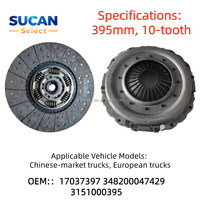 Sucan Direktvertrieb LKW-Kupplungssatz für Chinesische und Europäische LKWs OE:17037397 395MM 10 Zähne Kundenspezifische Verpackung