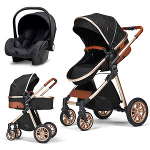 <span class=keywords><strong>Poussette</strong></span> pliable de luxe <span class=keywords><strong>Babyfond</strong></span> 3 en 1 avec sac à langer pour enfant, système de voyage pour voiture, landau - Product Image 6