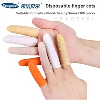 Guantes DE SEGURIDAD gruesos antideslizantes desechables con cubierta protectora impermeable de látex de goma para dedos