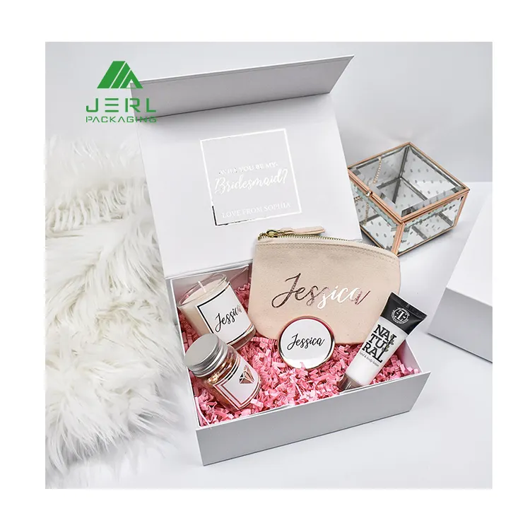 Elegant Premium Flat Floding Decoration Box Decorative Gift Boxes Paper Wedding Favour Bridesmaid Gift box
