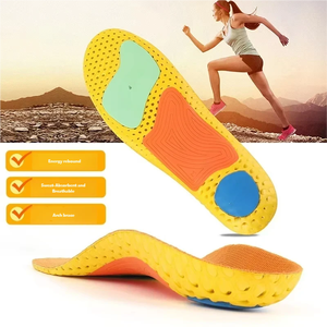 Semelles de sport unisexes avec soutien de la voûte plantaire, anti-torsion, orthopédiques, absorbant la transpiration, respirantes, hautement élastiques et amortissantes - Product Image 2