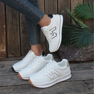 2025 nuevas <span class=keywords><strong>zapatillas</strong></span> bajas para <span class=keywords><strong>mujer</strong></span>, zapatos planos transpirables <span class=keywords><strong>minimalistas</strong></span> talla 41, con cordones para caminar informal - Product Image 4