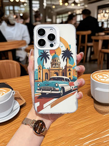 Coque de téléphone rétro <span class=keywords><strong>Cuba</strong></span> Havana 2026 pour iPhone 17 16 15 14 13 12 11 Pro Max, étui antichoc vintage style voiture - Product Image 3