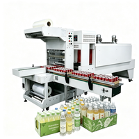 Machine d'emballage sous film rétractable entièrement automatique, multi-packs (4, 6, 12 unités), film PE/POF, tunnel de rétraction thermique pour bouteilles, canettes, boissons, bière