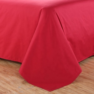 Bộ ga trải giường bốn món chất liệu <span class=keywords><strong>cotton</strong></span> Ai Cập 300TC thêu họa tiết đồng quê màu đỏ đô, bán buôn ODM/OEM, dùng được quanh năm - Product Image 5
