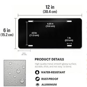 Placa de Matrícula de Aluminio con la Bandera de <span class=keywords><strong>El</strong></span> <span class=keywords><strong>Salvador</strong></span>, 6 x 12 Pulgadas, Cubierta Metálica para Placa de Matrícula Delantera de Coche, Accesorio Decorativo para Coche - Product Image 6