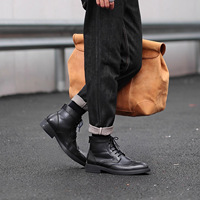 Bottes Chelsea montantes classiques en cuir véritable faites à la main pour hommes, respirantes et antidérapantes, chaussures habillées tendance