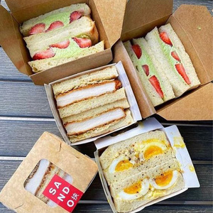 Caja de Embalaje de Papel para Comida Rápida, Personalizada, de Grado Alimenticio, Reciclable, con Forma de Gable, para Pollo Frito, Pastel de Manzana, Comida para Niños - Product Image 3